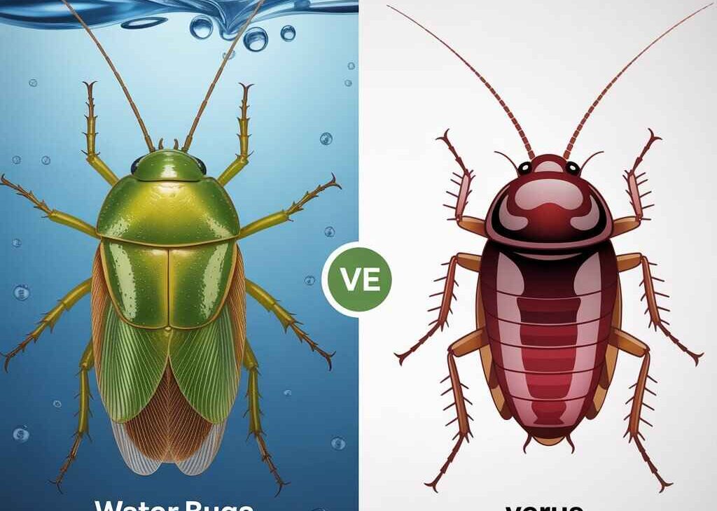 water bugs versus cockroaches